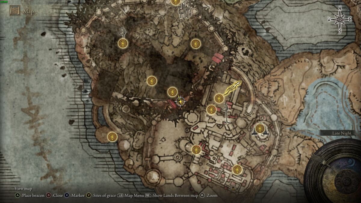 Elden Ring Shadow of the Erdtree Scadutree Blessing: realm of shadow map.