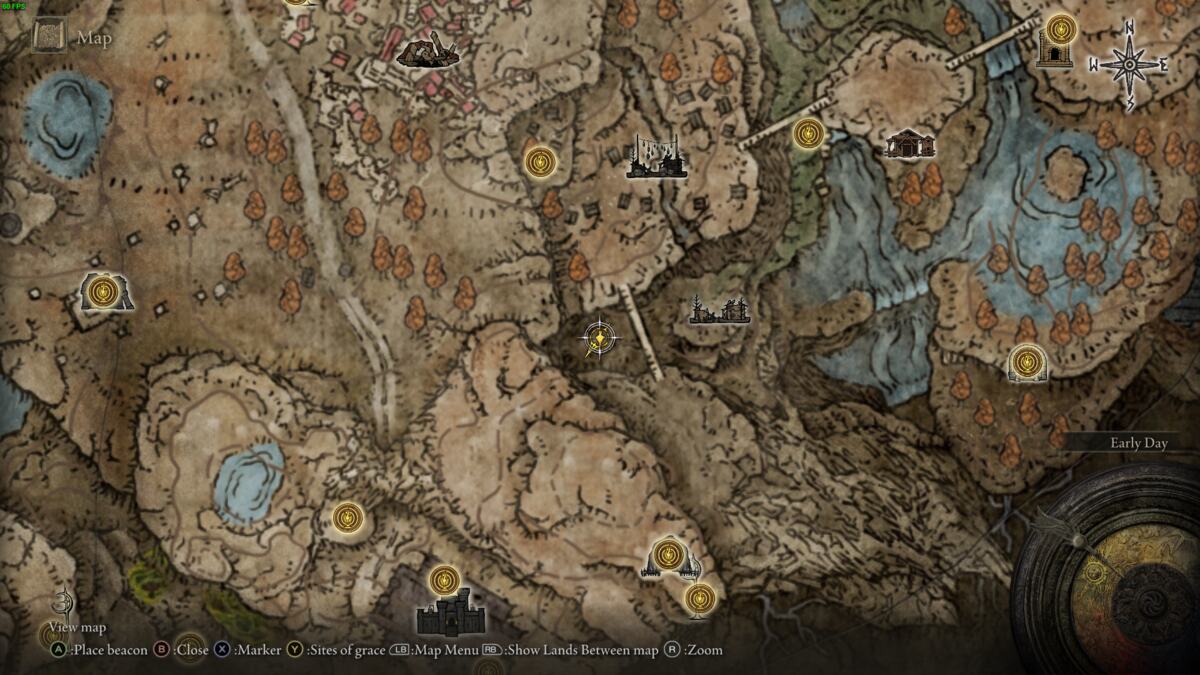 Elden Ring Shadow of the Erdtree revered spirit ash: realm of shadow map.