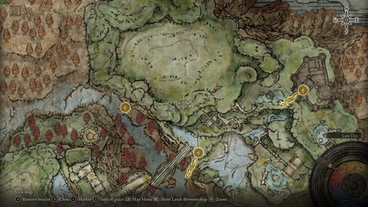 Elden Ring Shadow of the Erdtree revered spirit ash: realm of shadow map.