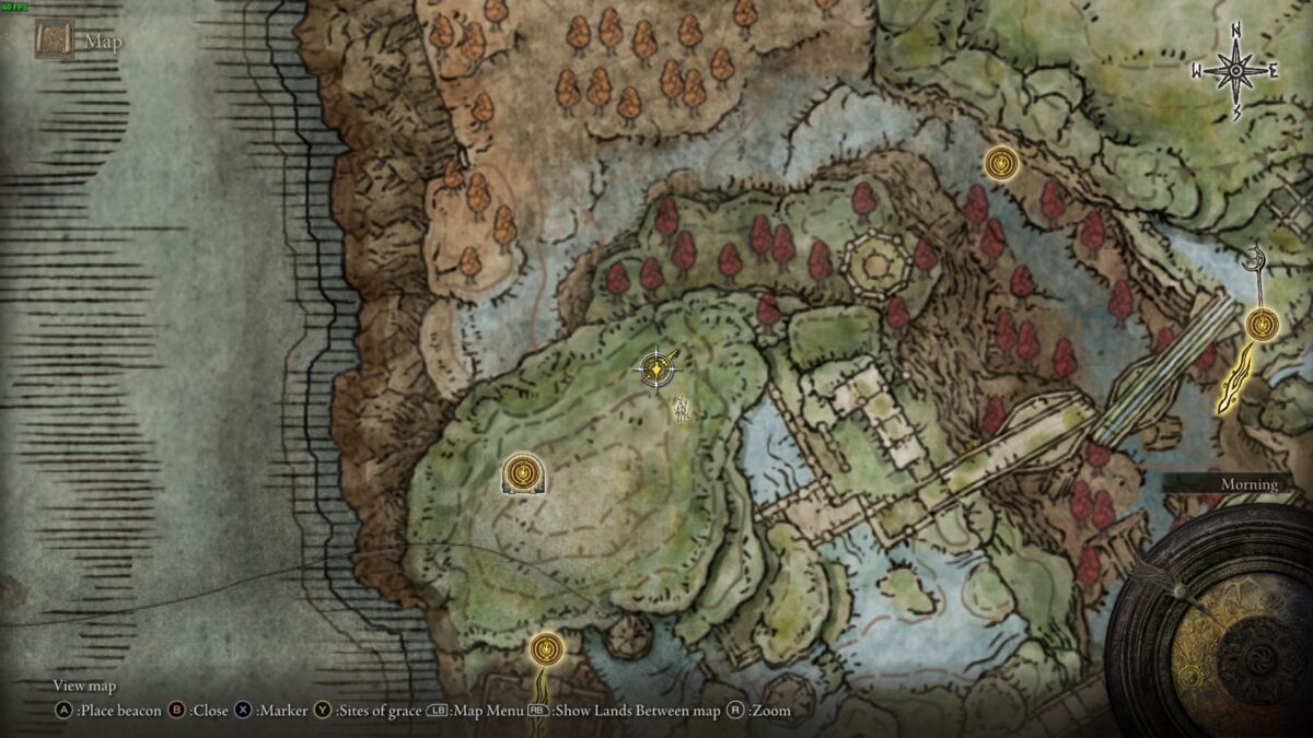 Elden Ring Shadow of the Erdtree revered spirit ash: realm of shadow map.