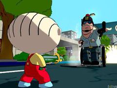 First Family Guy: Back To The Multiverse screens show Stewie & Brian shooting up the disabled