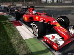 F1 2014 hot lap features Fernando Alonso’s Ferrari at the Bahrain International Circuit