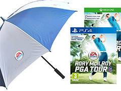 This special edition of Rory McIlroy PGA Tour comes with its very own golf umbrella