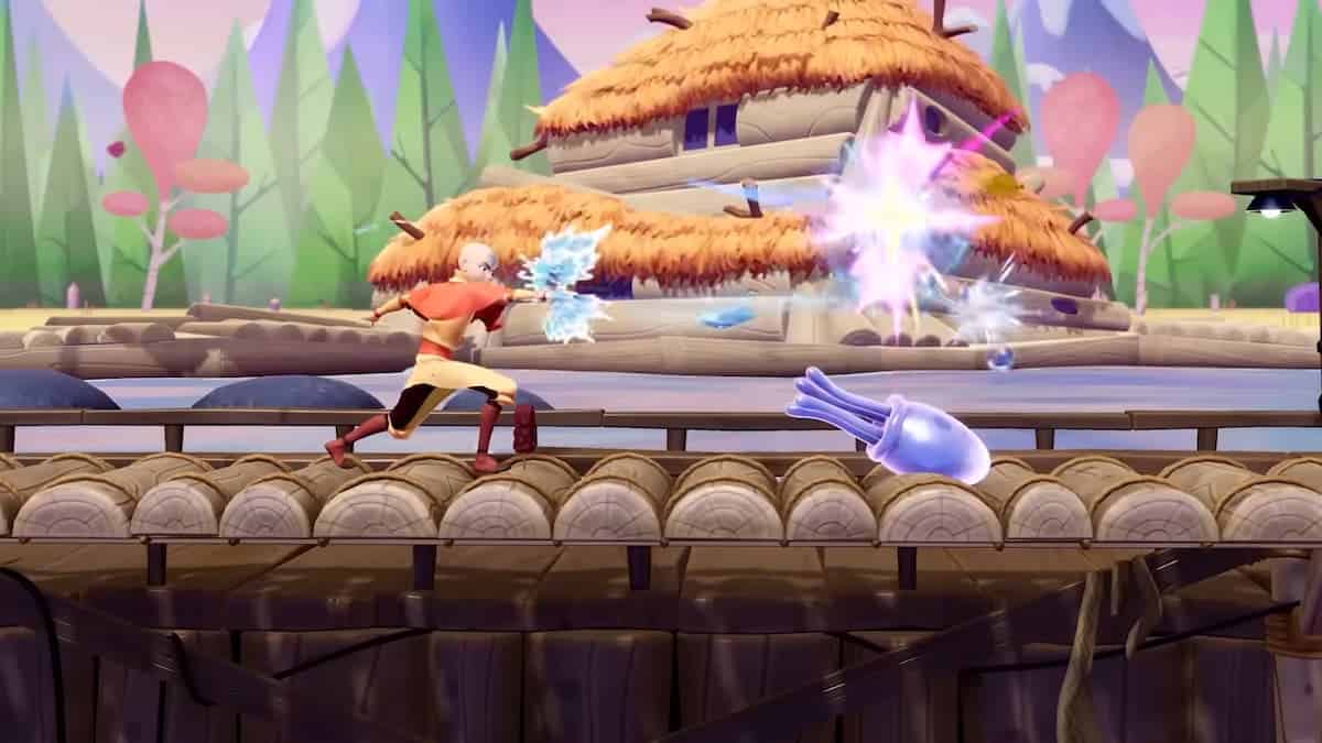Aang in Nickelodeon All-Star Brawl 2, ready for crossplay.