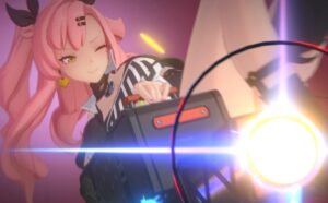 zenless zone zero tier list - a woman with pink hair fires a gun