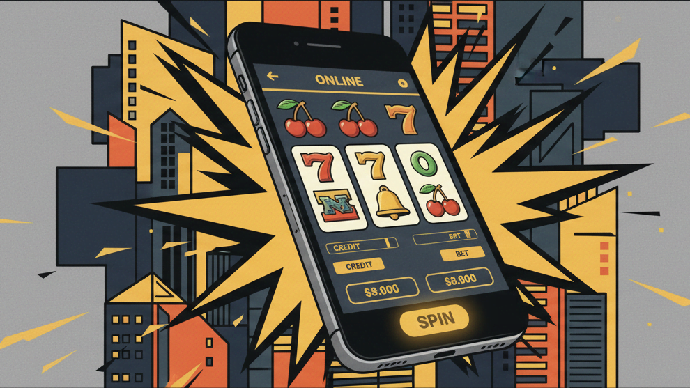 A mobile phone breaking free of restructions for casinos illustrating non-GamStop casinos