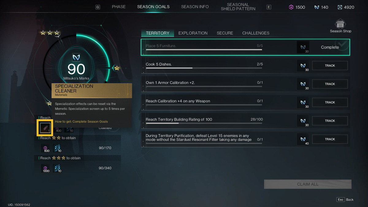 Once Human best Specializations: in-game Memetics Specialization menu.