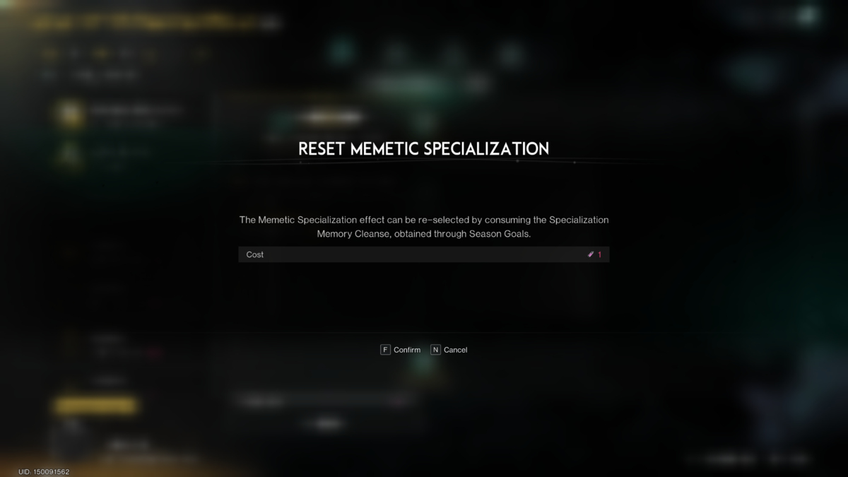 Once Human best Specializations: in-game Memetics Specialization menu.