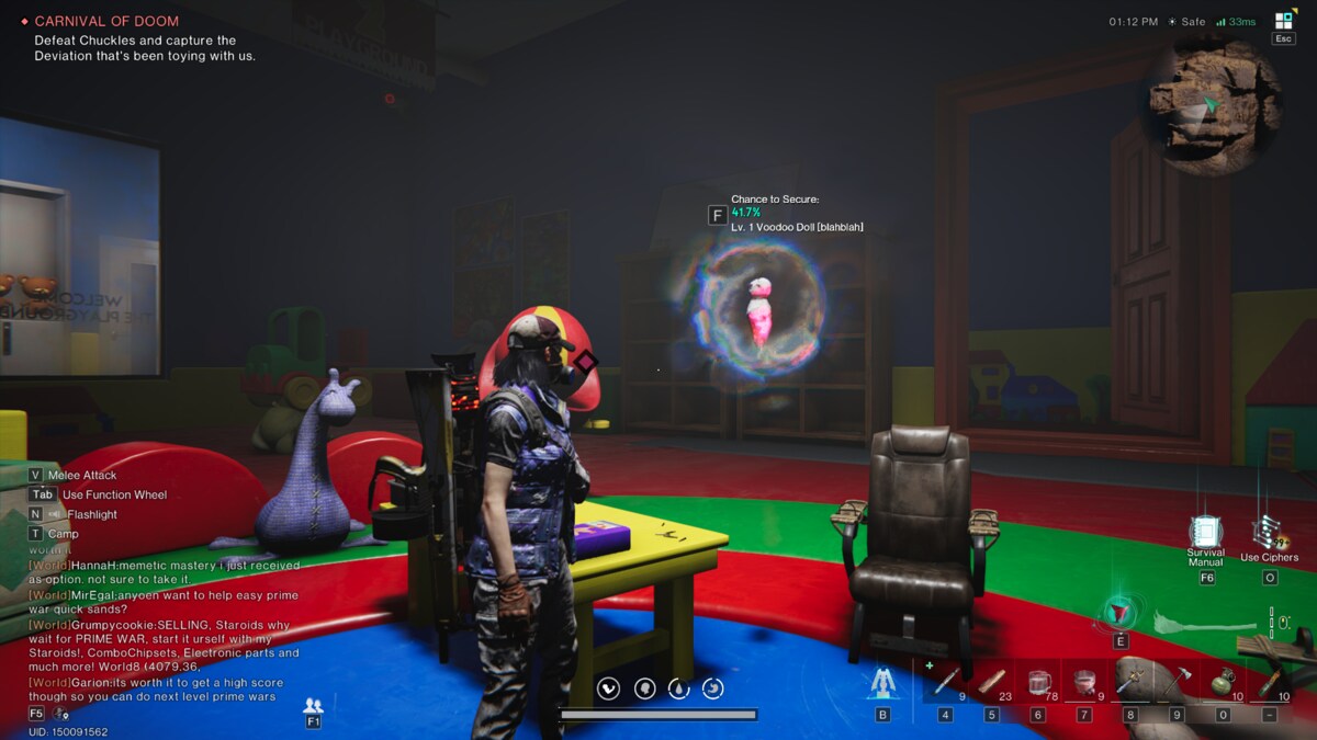 Once Human Carnival of Doom: Chuckles' playroom.