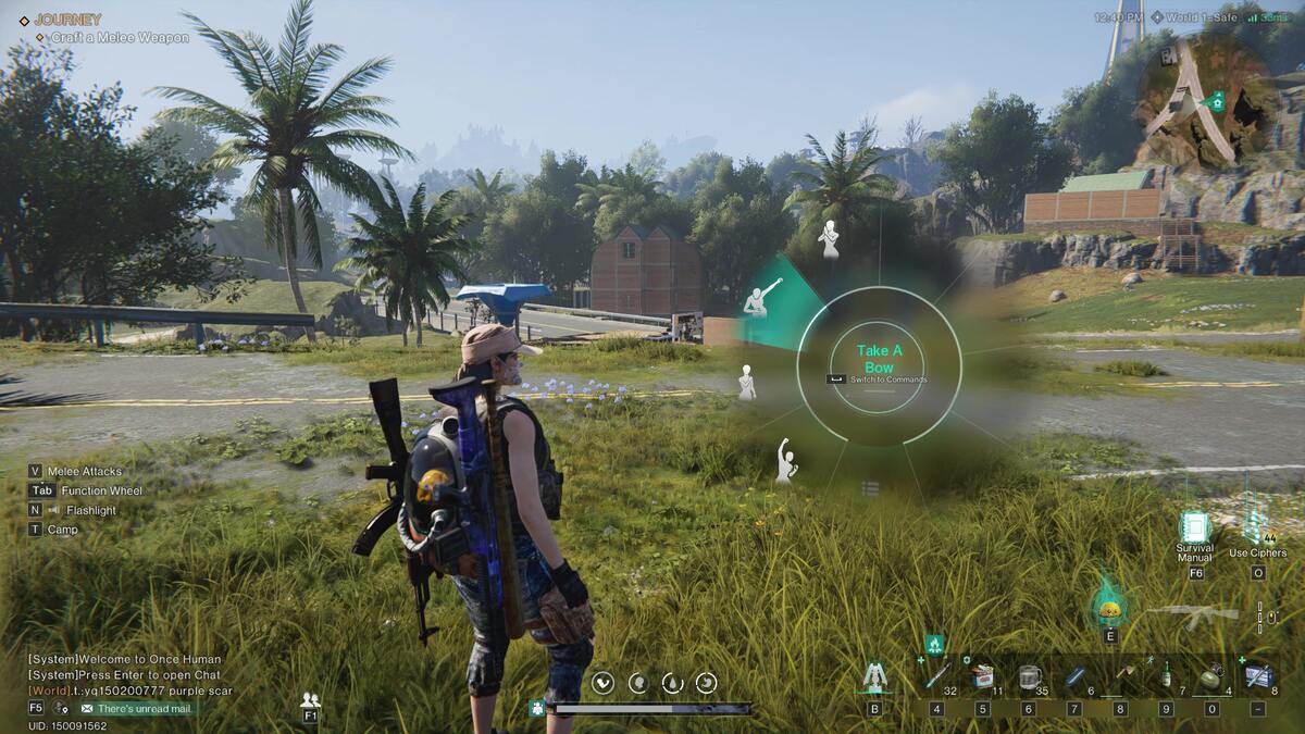 Once Human emote: meta-human emoting in game.