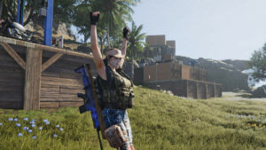 Once Human emote: meta-human emoting in game.
