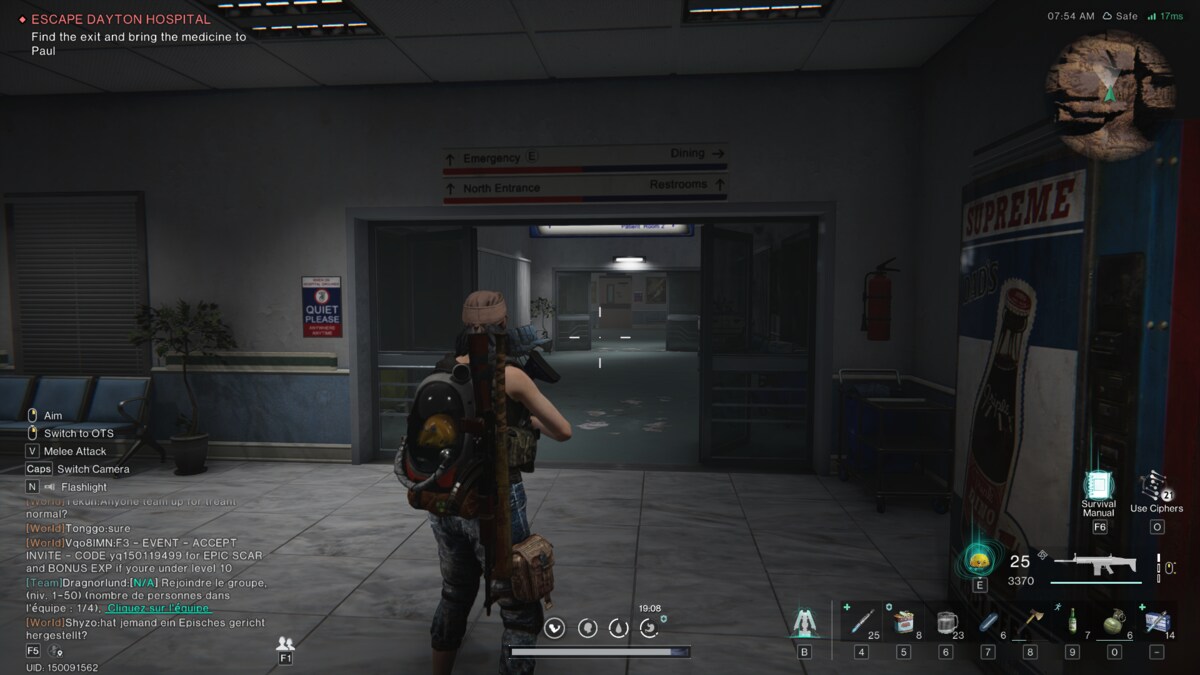 Once Human escape Dayton Hospital: meta-human exploring a hospital.