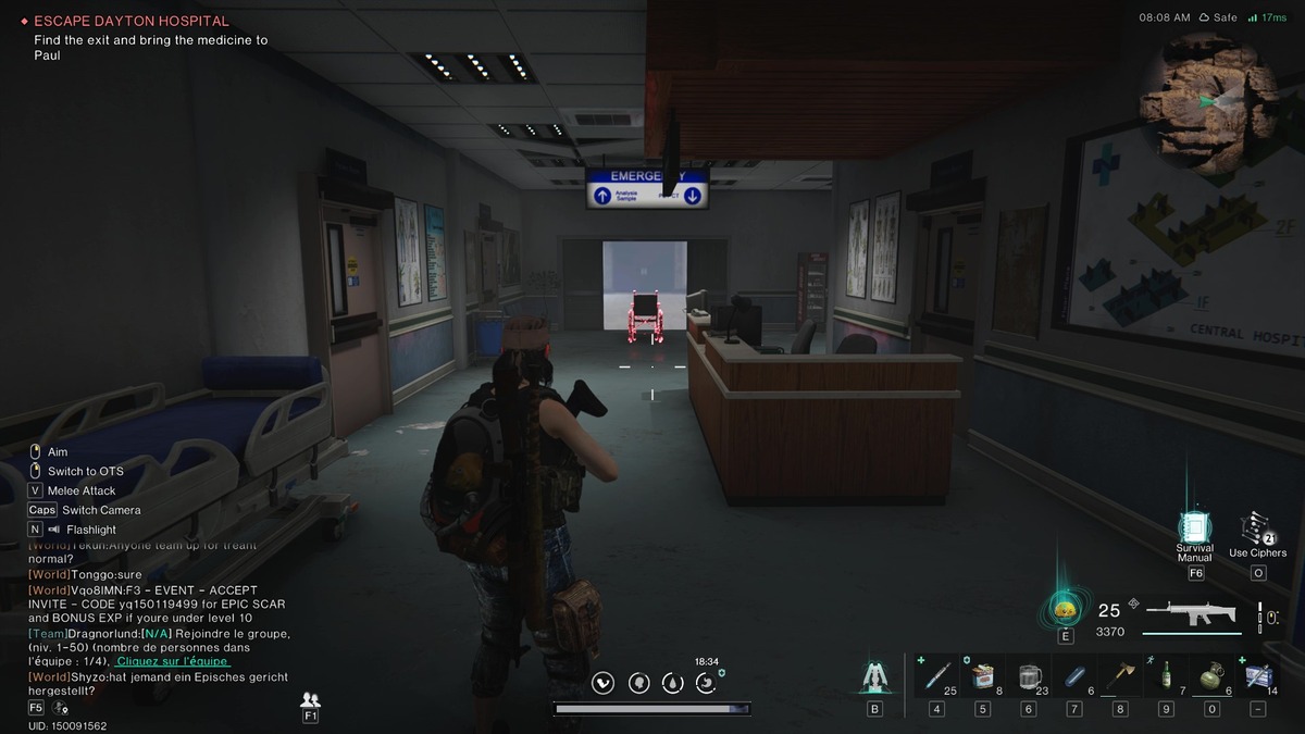 Once Human escape Dayton Hospital: meta-human exploring a hospital.