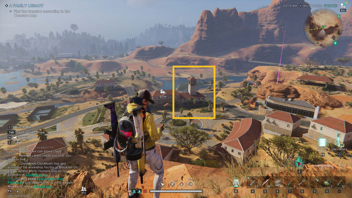 Once Human Evergreen Mystical Crate: meta-human looking over a town.