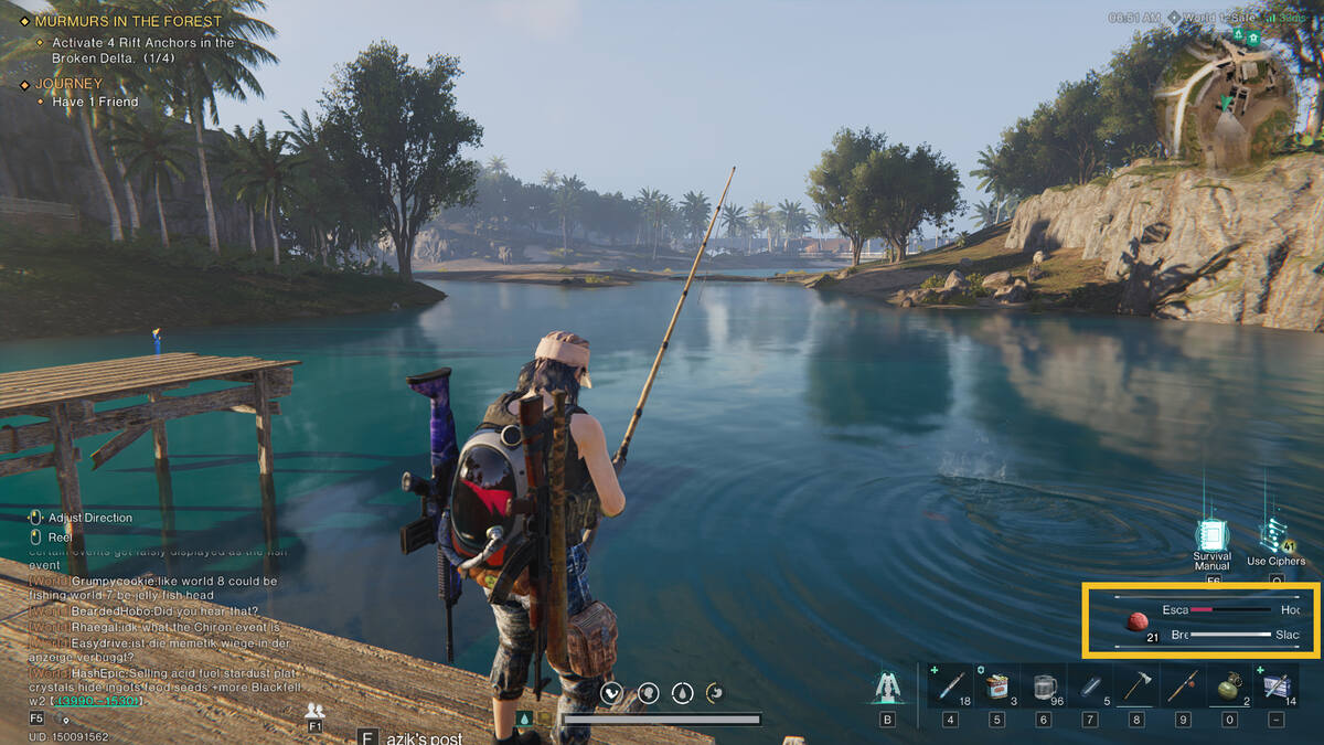 Once Human how to fish: meta-human fishing.