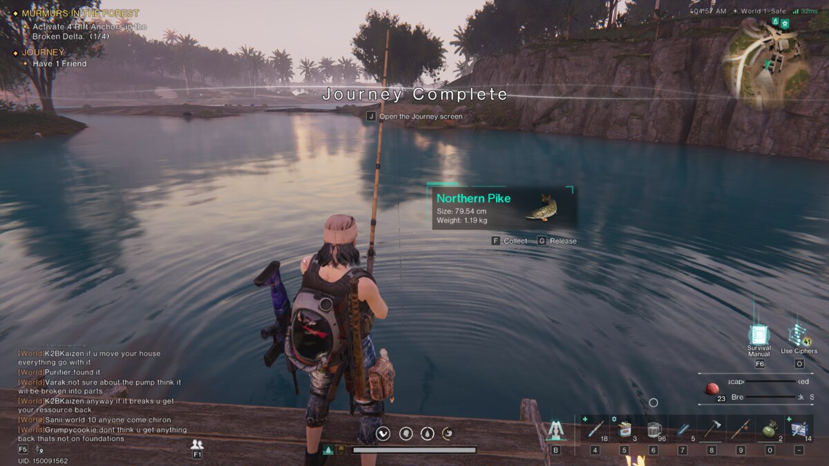 Once Human how to fish: meta-human fishing.