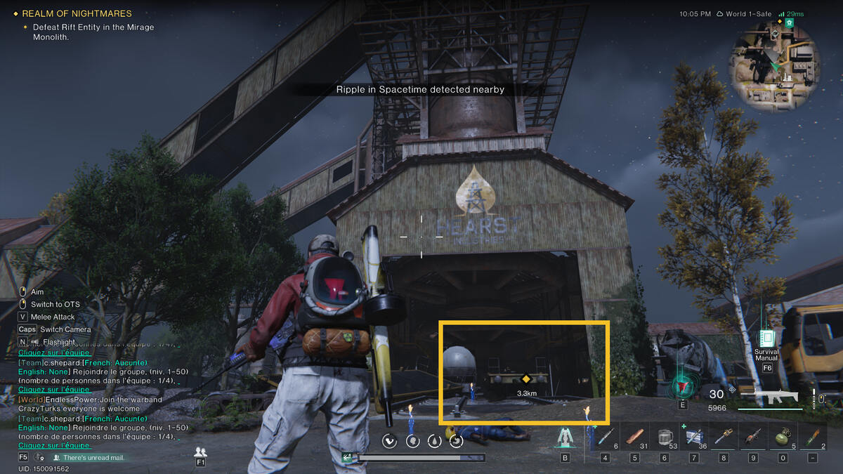 Once Human Flame Essence: meta-human exploring a chemical plant.