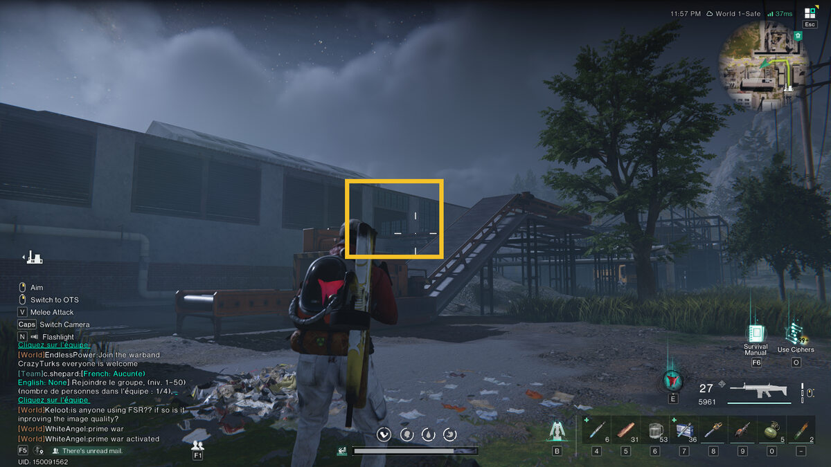 Once Human Flame Essence: meta-human exploring a chemical plant.