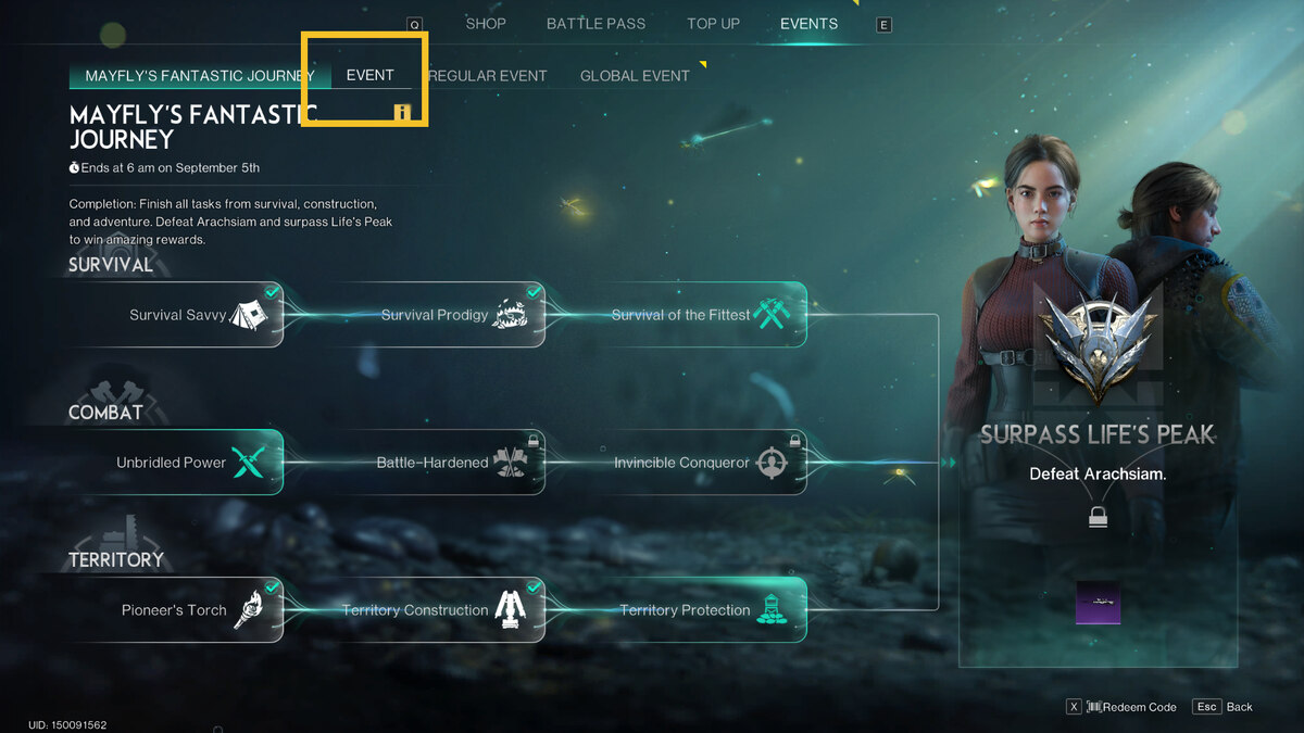Once Human invite code: invite code screen.