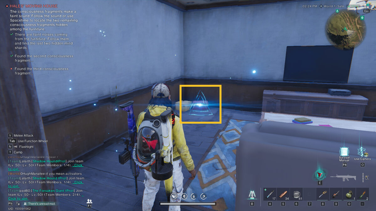 Once Human Strange Empty House quest locations: Hale's Moving House.