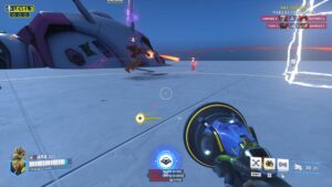 A player plays as Lucio in the Kill to Grow custom mode in Overwatch 2.