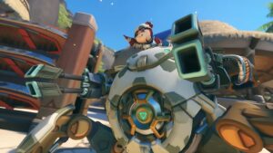 A close up of Wrecking Ball in Overwatch 2