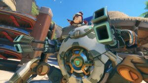 A close up of Wrecking Ball in Overwatch 2