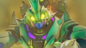 The new Grand Beast Orisa skin in Season 8 of Overwatch 2.
