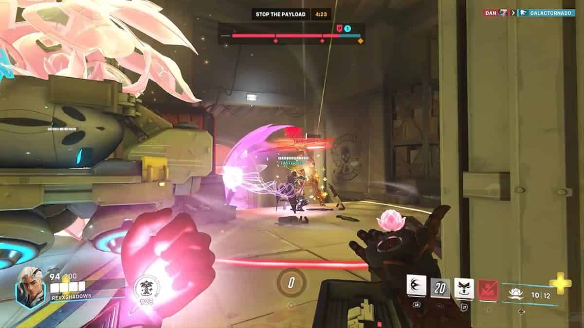 Lifeweaver casting Life Grip ability in Overwatch 2.