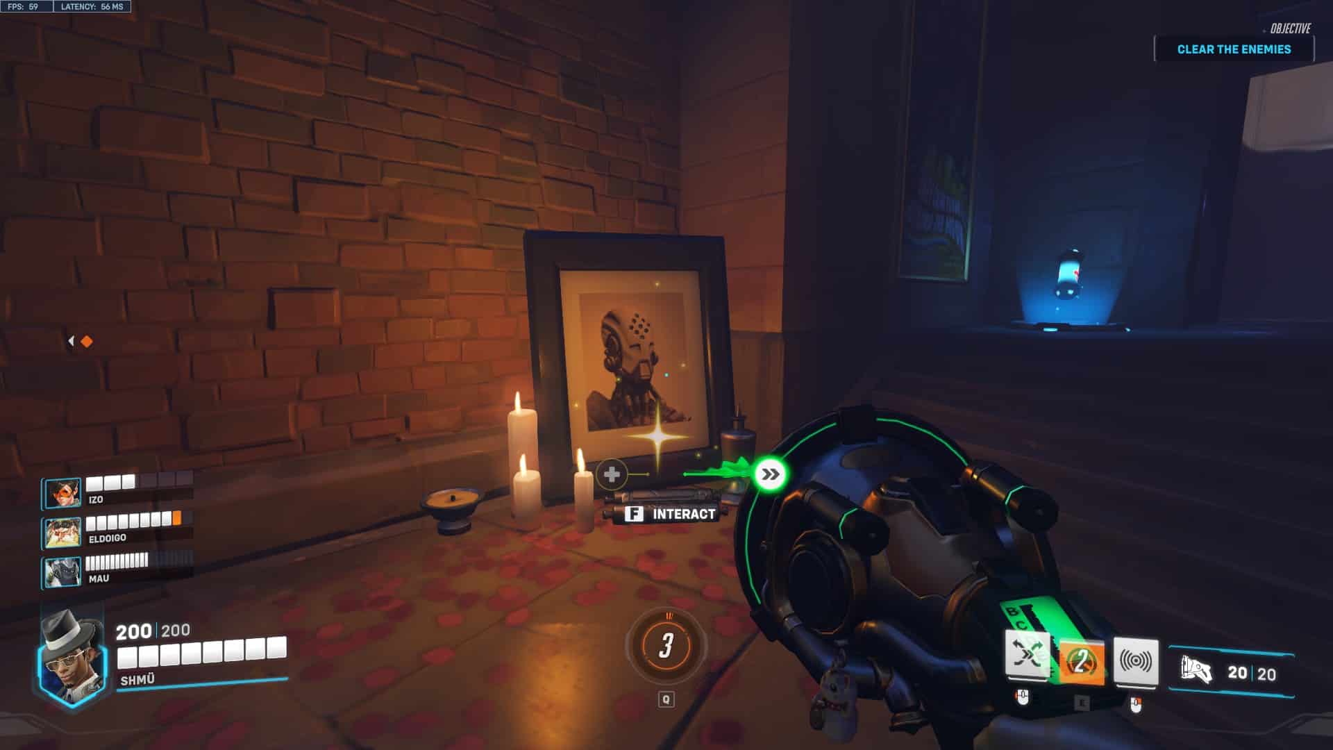 Overwatch 2 Underworld Lore Hunter: A screenshot of the location of the Mondatta shrine interactable.
