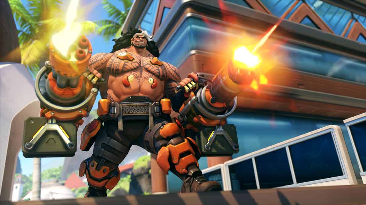 The new tank hero Mauga in Overwatch 2.