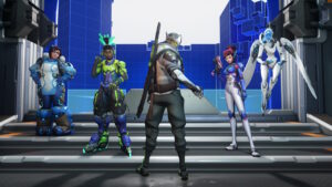 Overwatch 2 heroes standing in Hero Mastery mode.