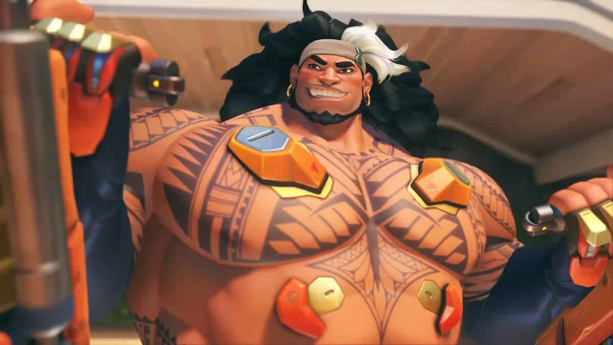 A close up of Mauga, the new Overwatch 2 Season 8 hero.