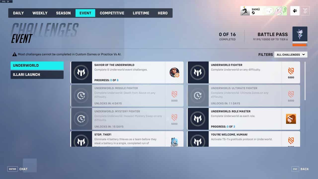 Overwatch 2 Underworld challenges: A list of some of the challenges for the Underworld event.