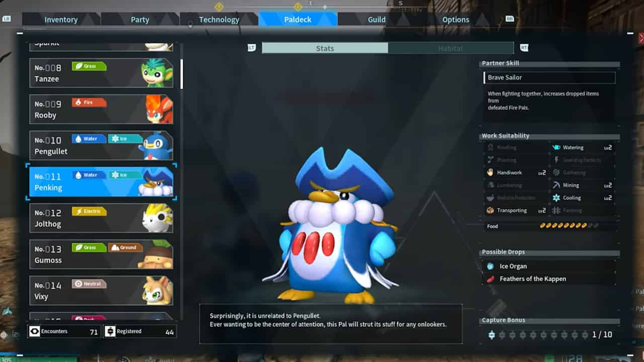 Palworld how to find and catch Penking – Penking location and drops