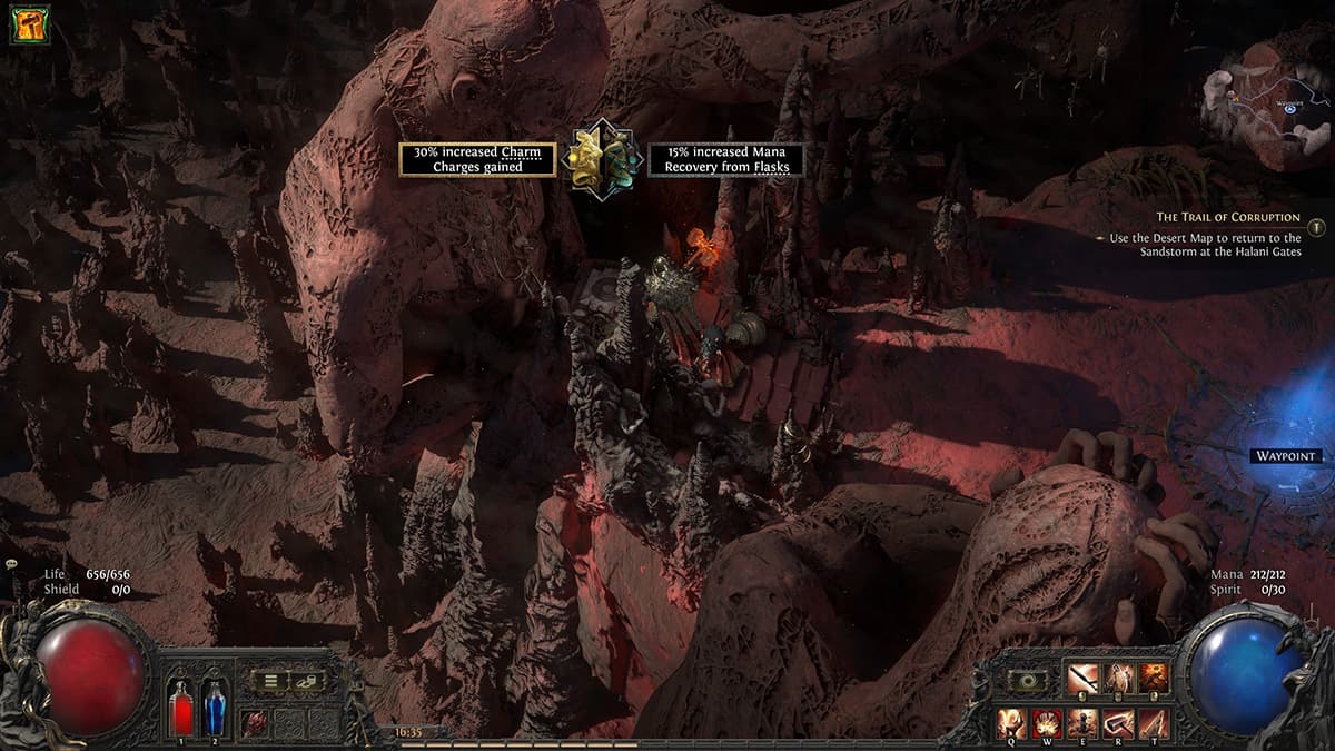 Image of the buff choice interface from the Ancient Vows quest in Path of Exile 2.