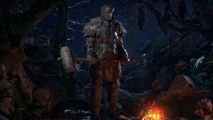 Image of the Warrior class select screen in Path of Exile 2.