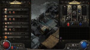 Image of the added support gems in the Skill panel of Path of Exile 2.