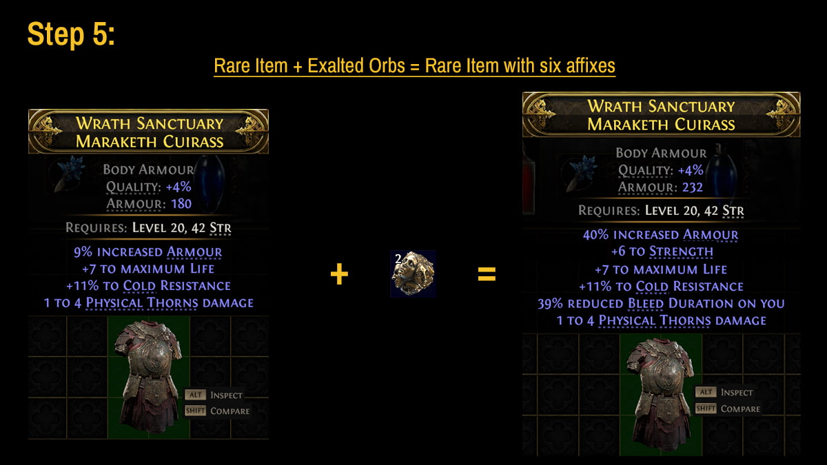 Image of the Step 5 of item crafting process in Path of Exile 2.
