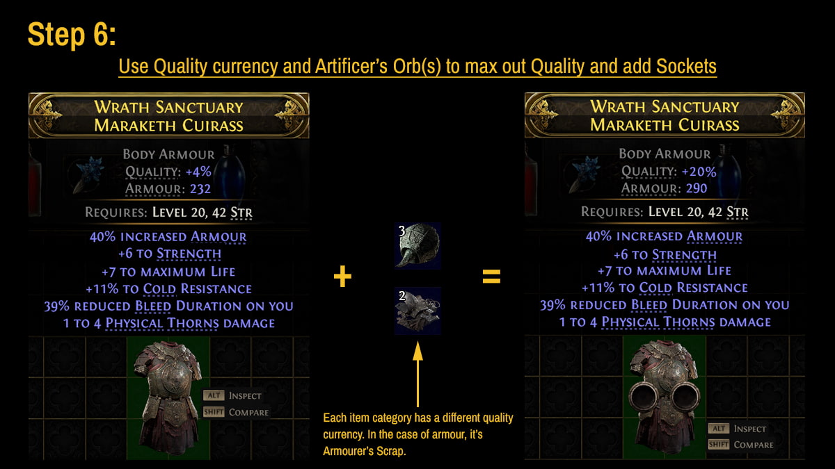 Image of the Step 6 of item crafting process in Path of Exile 2.