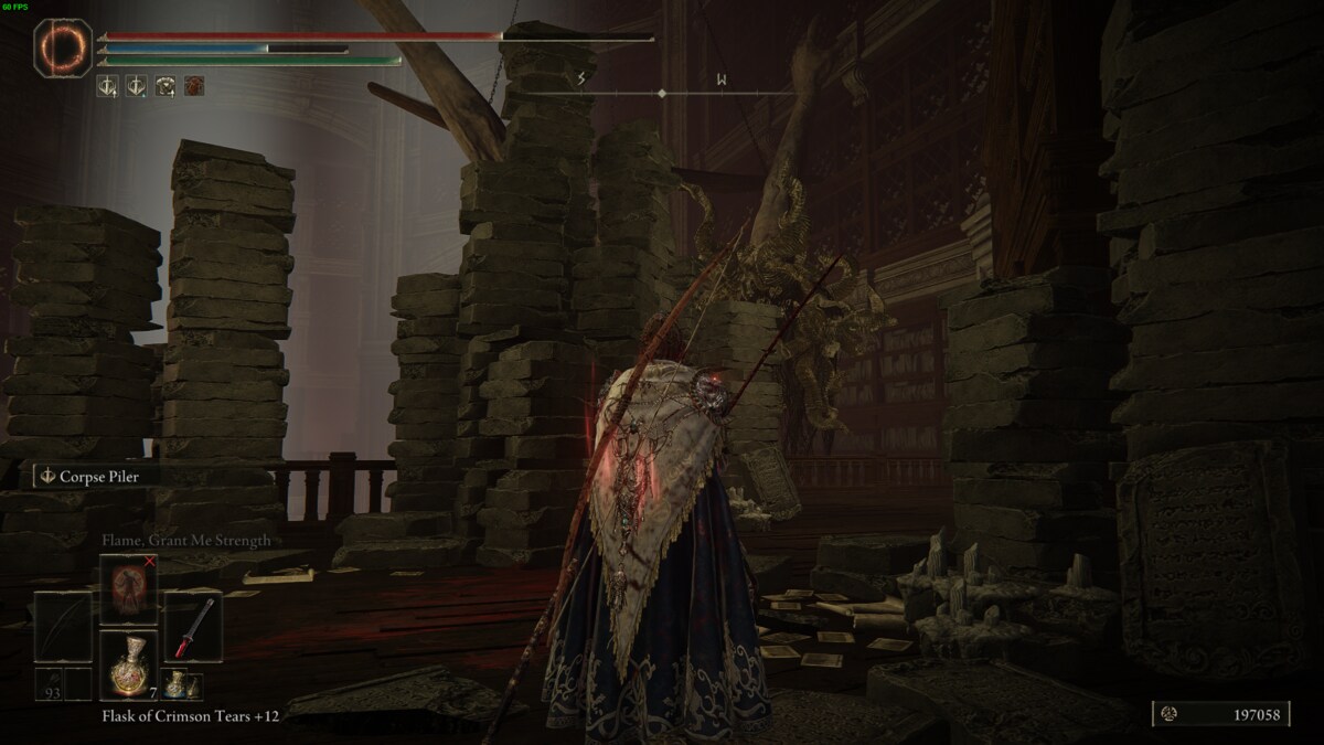 Elden Ring Shadow of the Erdtree talisman: Tarnished in the Specimen Storehouse in Shadow Keep.