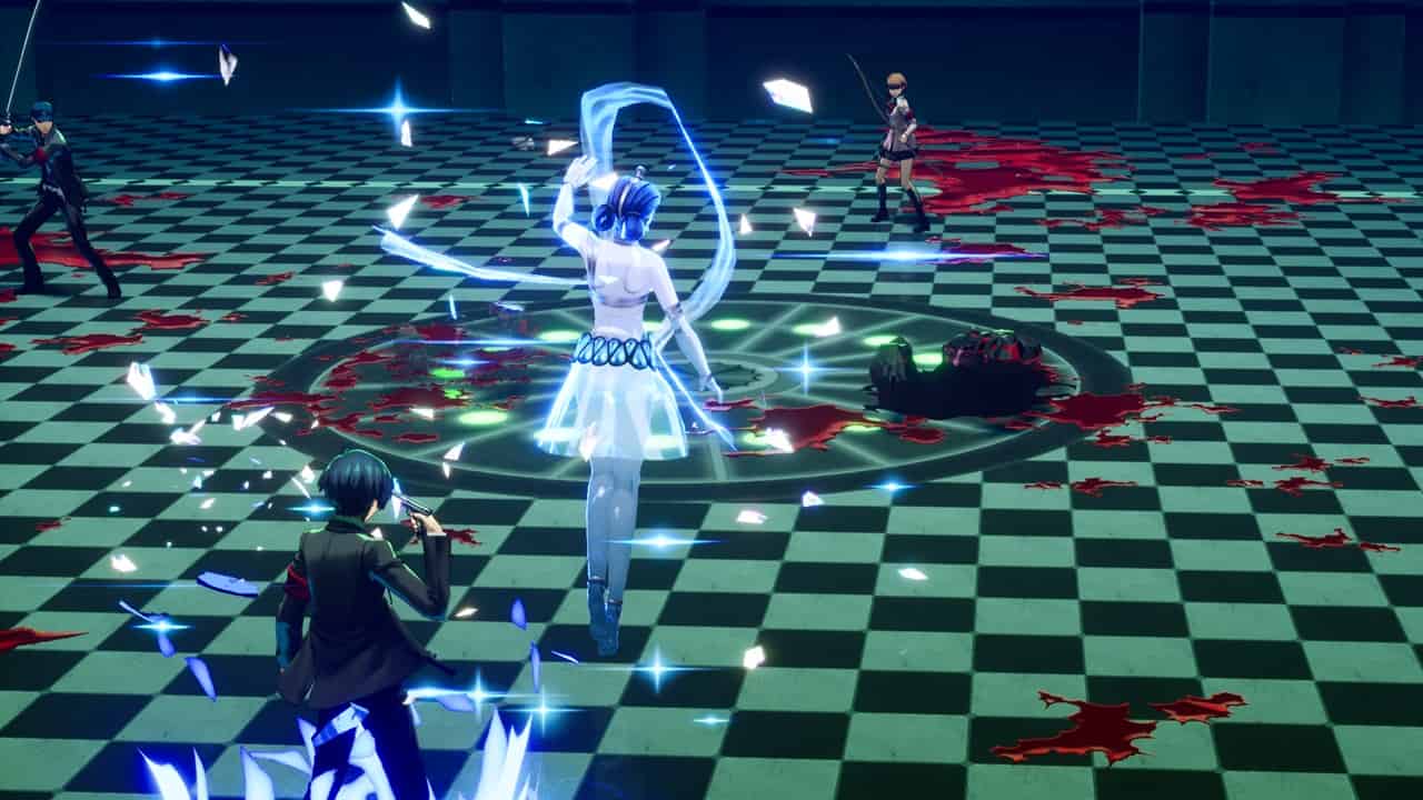 Persona 3 Reload protagonist name - An image of the protagonist fighting shadows in the game. Image from VideoGamer.