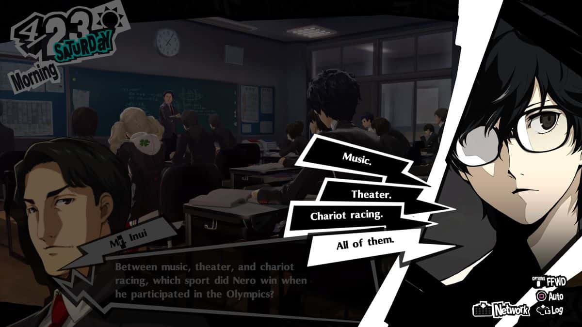 Persona 5 Royal Answers Guide: Classroom Answers