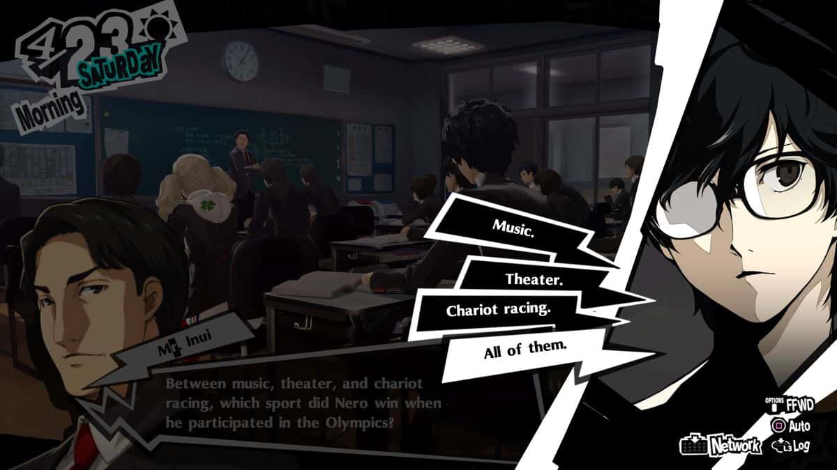 Persona 5 Royal Answers Guide: Classroom Answers