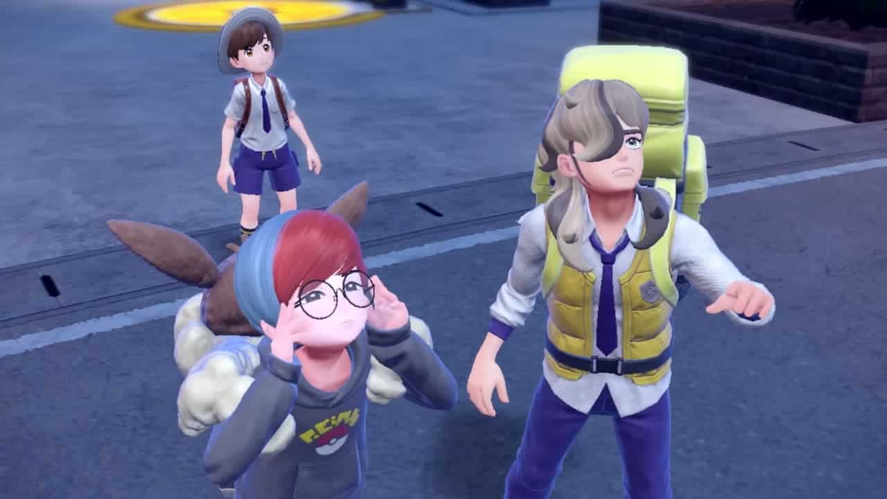 Pokemon trainers staring up at the sky in The Hidden Treasure of Area Zero Epilogue