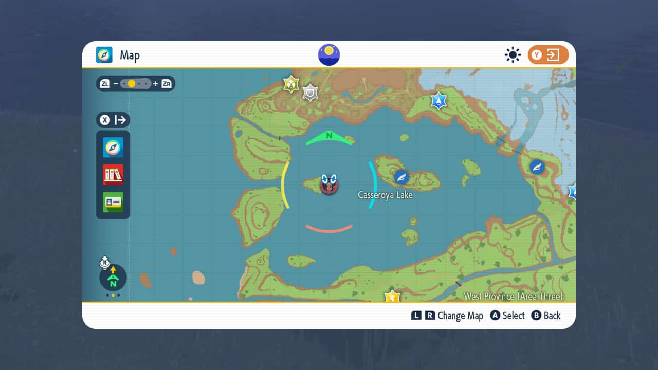 Pokemon Indigo Disk Suicune location: Suicune's location on a map of Paldea