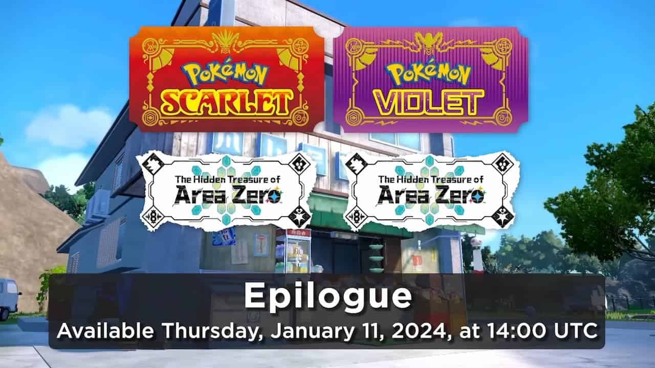 The Pokemon Scarlet and Violet Hidden of Treasure of Area Zero epilogue release date