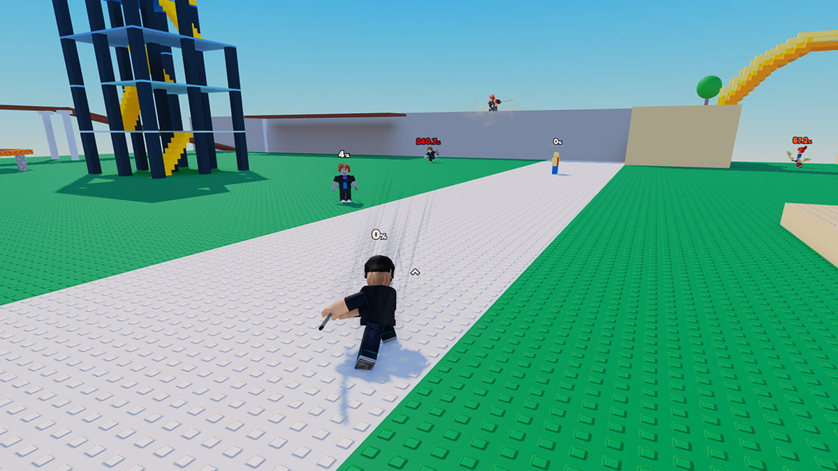 Image of the player fighting as a ninja in Project Smash on Roblox.