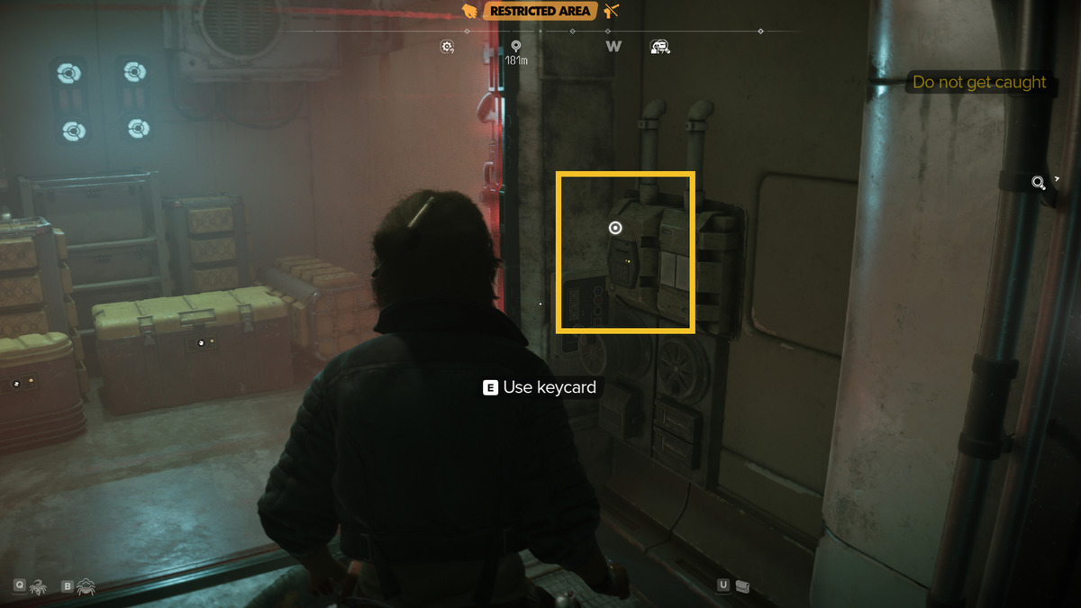 Star Wars Outlaws Pyke Syndicate Vault Keycard locations: Kay in the Pyke Syndicate Vault.