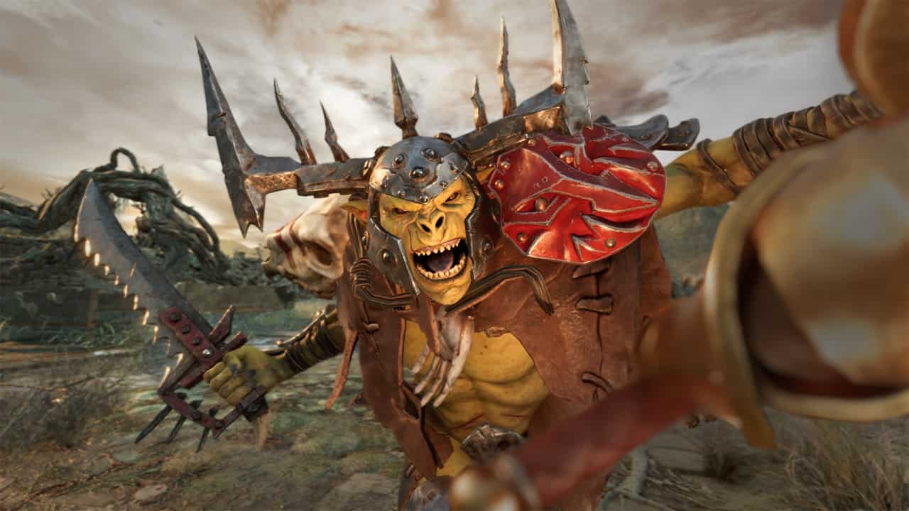 Realms of Ruin factions: A Killaboss hero of the Orruks in Realms of Ruin. Image captured by VideoGamer.